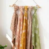 Happyflute New Print 120*110cm Soft Muslin Bamboo Cotton Baby Wrap Fashion Pattern Newborn Multi-function Swaddle Blanket 4