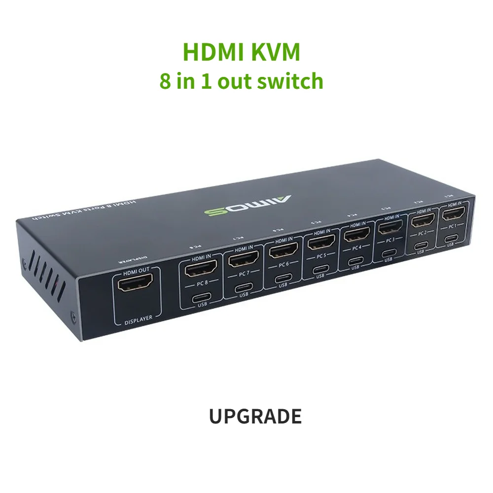 8 портов HDMI KVM переключатель в 1 USB сплиттер для совместного использования