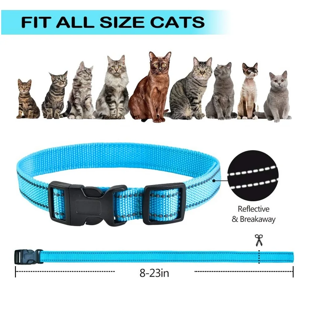 Paipaitek Cat Shock Collar,Auto Trainer Collar for Cats Prevent Meowing Designed,Sound Vibrate&Shock,Waterproof&Rechargeable