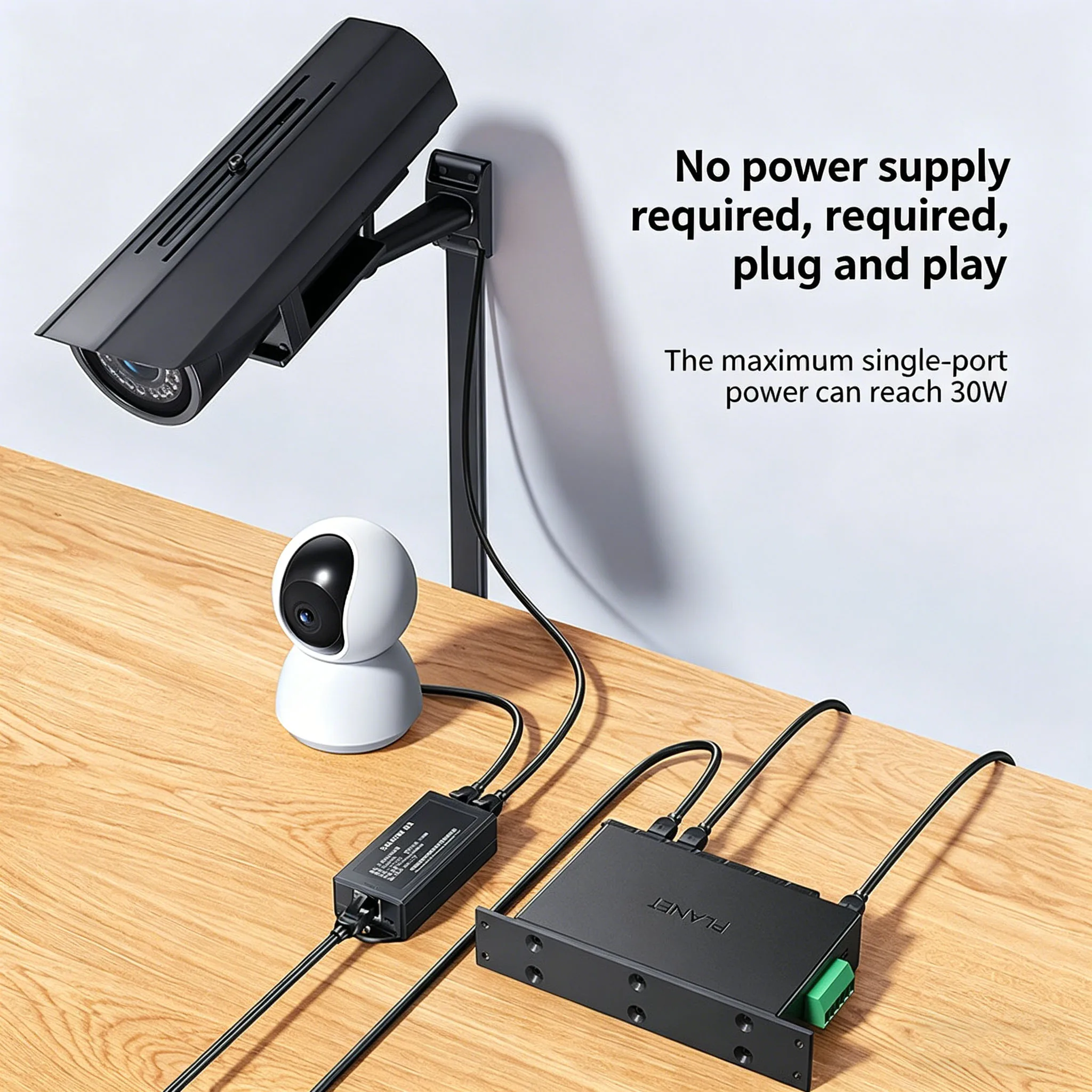SAMZHE PoE 리피터 1-2 기가비트/100Mbps, IP 카메라용 이더넷 확장기, IEEE 표준 PoE 부스터