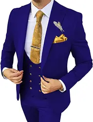 Clothes For Groom 2022 New Arrival Costume Homme Mariage  3 Pieces Groom Tuxedos Men Suit Set (Jacket+Vest+Pants)
