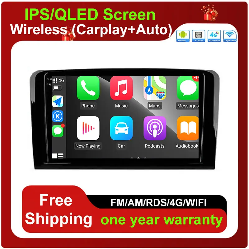 

Android 14 For Mercedes Benz CLASS ML W164 X164 ML350 ML300 GL500 ML320 ML280 GL350 4G Car Radio CarPlay Auto GPS No 2 Din 2Din