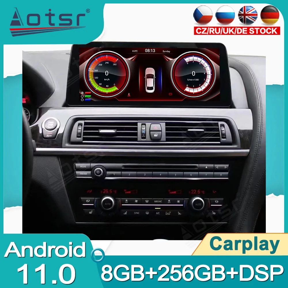 

For BMW 6 Series 2010-2016 2017 Android 11 Multimedia Car Radio Video Player HD GPS Navigation Carplay Audio Stereo Screen Head