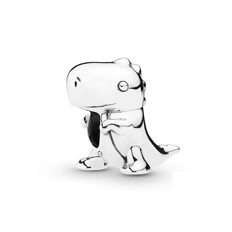 Little Dinosaur Owl Snake Pangolin Hippopotamus Pendant Charm Bead Fit Original Silver European 925 Bracelet Jewelry for Women 4