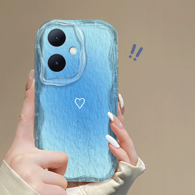 Shockproof Color Heart Pattern Flexible TPU Protective Phone Case