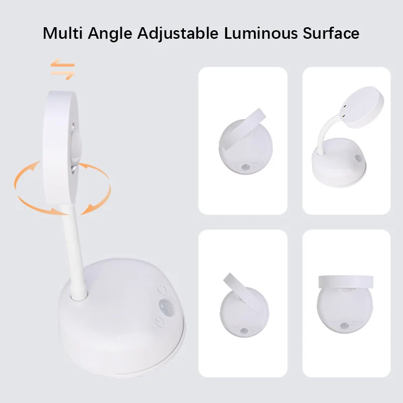 LED Spotlight Wireless Picture Light Rechargeable Painting Light with Motion Sensor Stick on Lights 360&deg; Rotation Stepless Di Motion Sensor Light Led Light