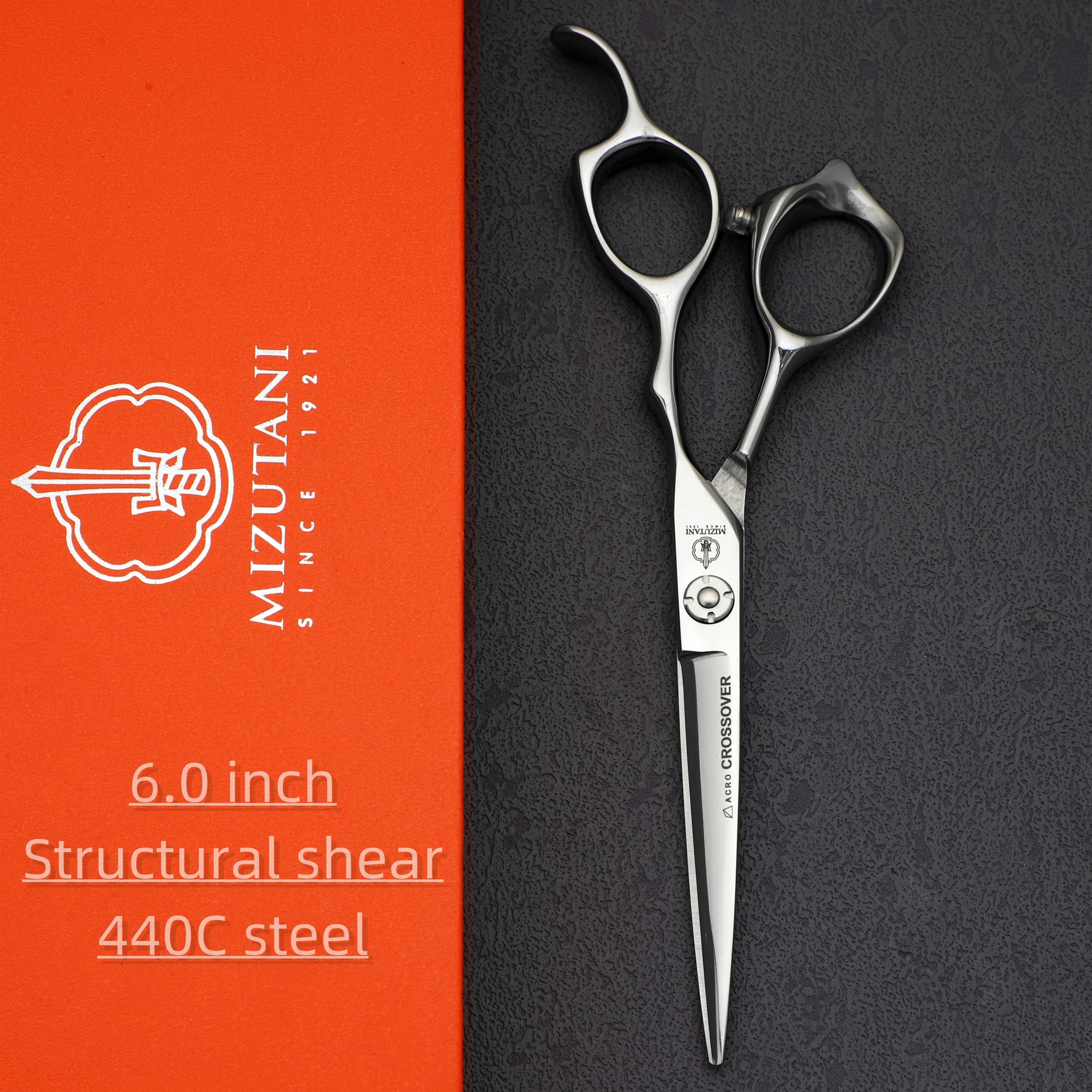 MIZUTANI barber sissors Professional hairdresser scissors 440C steel Barbershop tools set of 6.0-6.5-6.8 inch