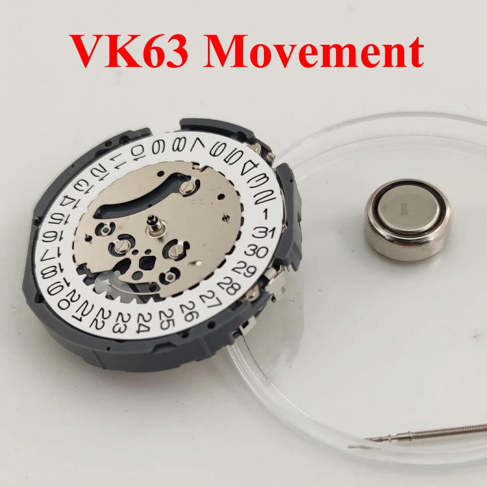 VK63 Quartz Watch Movement Date 3 o'clock Chronograph For VK63 Movement Watches Repair Tool quartz watch movement