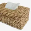 Tissue Box Holder Handmade Handwoven Water Hyacinth Tissue Box Holder Rustic Boho Natural Fiber Napkin Dispenser Set 5