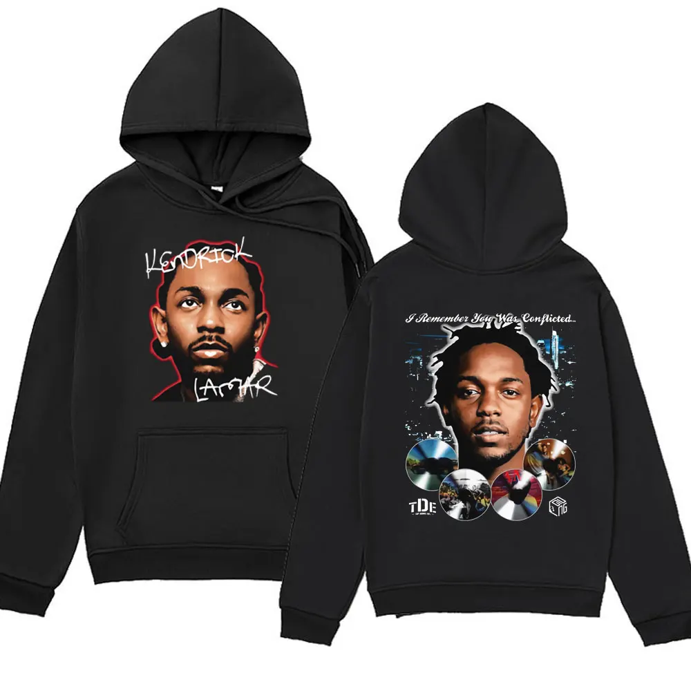 Rapper Kendrick Lamar Graphic Hoodie Male Winter High Quality Fleece Sweatshirt Tops Fashion Hip Hop Harajuku Pullover Men Women