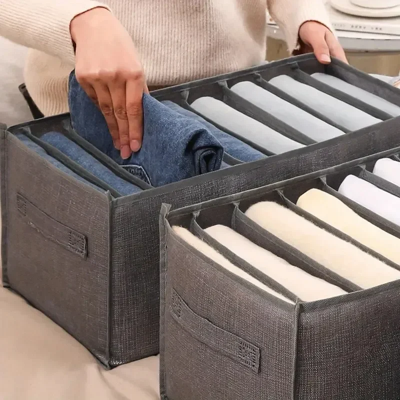 Closets Clothes Organizer Box Jeans Storag Pants Cabinet Organizer Drawers Underwear Socks T-shirt Wardrobe Storage Organizers