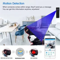 Mini caméra WiFi HD 4K, prend en charge la visualisation à distance, la détection de mouvement, petite caméra sans fil HD de style nounou domestique à monter soi-même 3