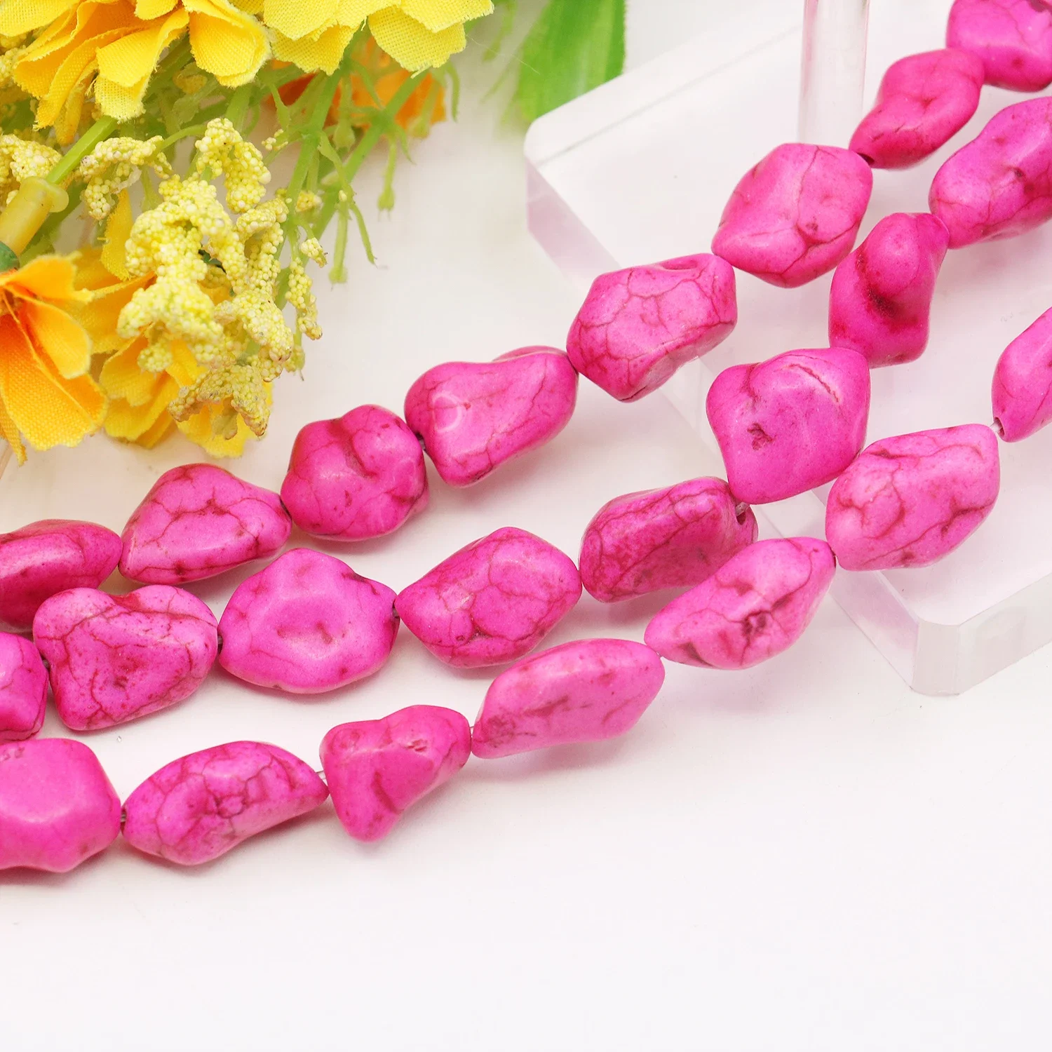 8-18mm Irregular Rose Natural Onyx Turkey Turquoises Gemstone DIY Loose Beads Stone Women Girl Gift Jewelry Making Design 15inch