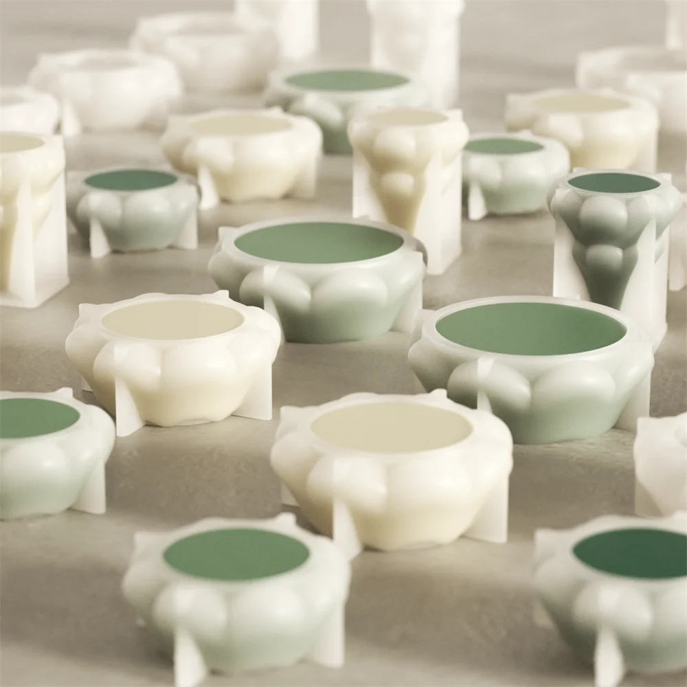 تزهر التراص شجرة عيد الميلاد شمعة جرة قوالب السيليكون للخرسانة Jesmonite الاسمنت DIY بها بنفسك هدايا عيد الميلاد الحرفية