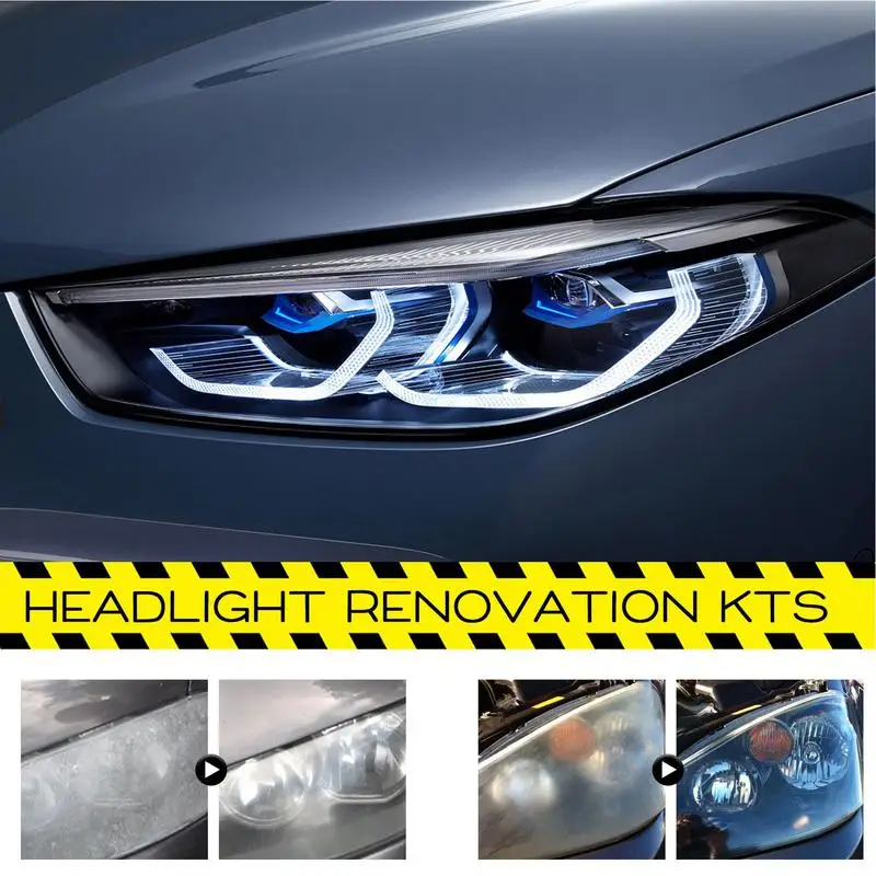 Headlight Restoration Kit Easy To Use Car Headlight Cleaner Kit