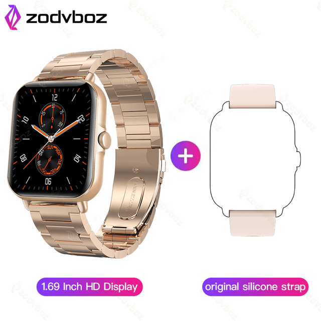 New Smart Watch Men 1.69 Inch Sreen Real-time Heart Rate Monitoring Bluetooth Call Waterproof Smartwatch For Android IOS