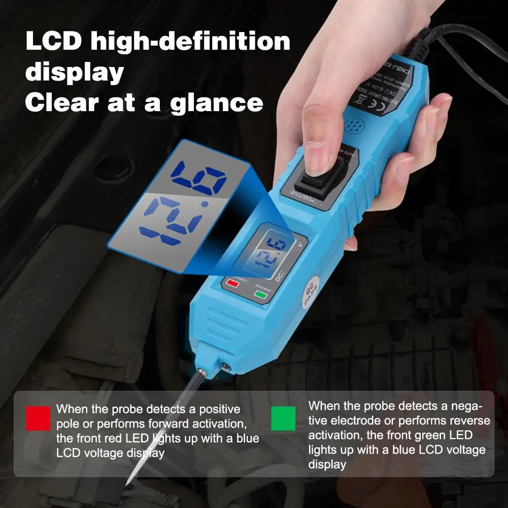 

Automotive 3.5-36v Auto Test Light Lcd Digital Circuit Pen Fuse Circuit Tester Tester Tester Probe Led Electrical With P5k4