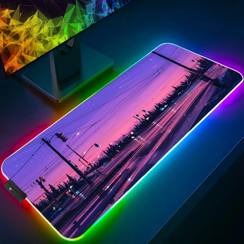 Large Computer Mousepad Led Large Mouse Pad Rgb Gamer Big Mousepad