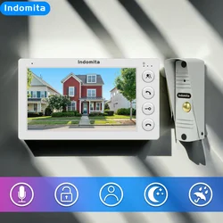 Indomita Video Door Phone Wired,Doorbell Intercom System for Home,Outdoor Metal Doorbell,Waterproof Cold Resistant ,Night Vision