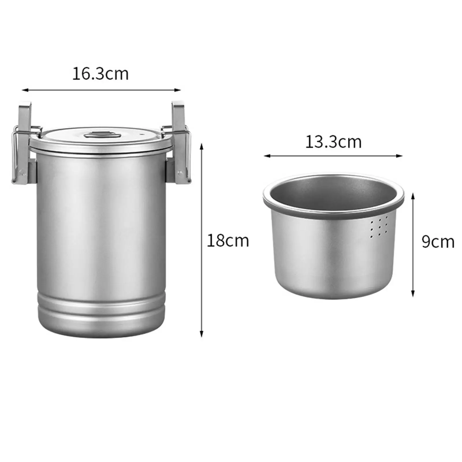 Camping Cooking Pot Outdoor Steaming Pot Soup Pot Kitchen Tools Stainless Steel Multipurpose Rice Cooker for Travel Camping