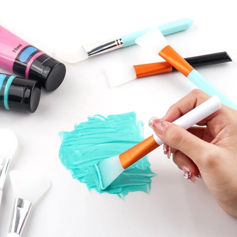 Silicone Craft Brushes 4~6 Pcs/set for Applying Epoxy Resin Spatula Mixed Media Spreading Craft Tools
