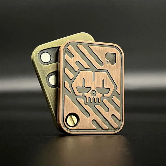 Skull Poker Style Magnetic Push Slider Adult Metal EDC Fidget Toys Autism Sensory Toys ADHD Hand Spinner Anxiety Stress Relief 2