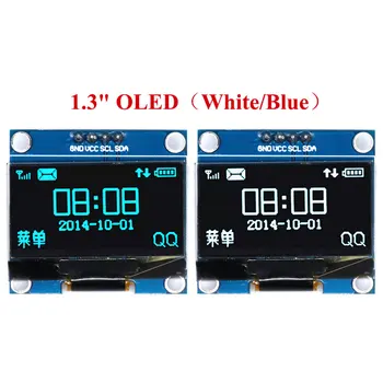 Modulo OLED da 1,3 pollici Modulo display da 1,3 pollici Bianco/Blu 128X64 I2C SSD1306 12864 Scheda schermo LCD LED OLED IIC da 1,3 pollici per Arduino