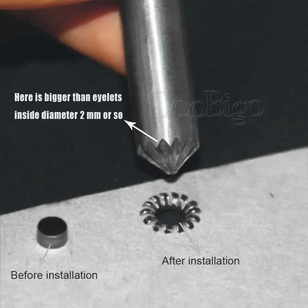 Eyelet Punch Tool Set 1set/lot 3mm-12mm Cracking Eyelet Punch Tool for Eyelets Installation Button Mold Clothing & Accessories