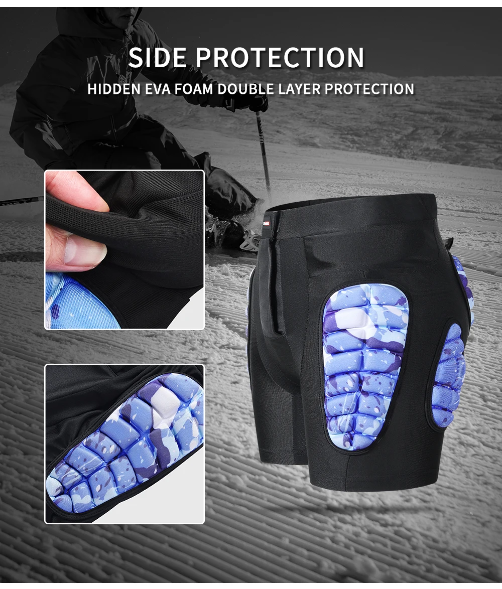 Livraison gratuite S-L Enfant Sports de Plein Air Ski Skate 506 Protection Ski Protecteur Patinage Protection Hanche Rembourré Shorts