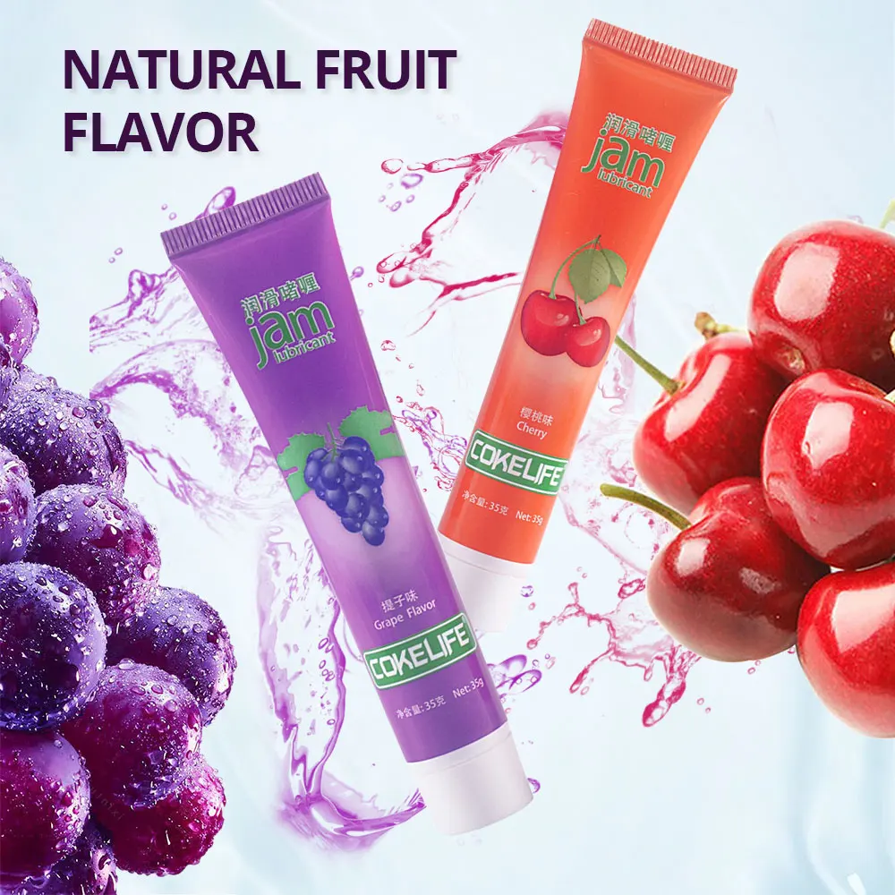 

Sex Lubricant Edible Fruit Grape/Cherry Flavor Water-based Oral Sex Gel Vagina Anal Massage Oil Intimate Lube Adult Products