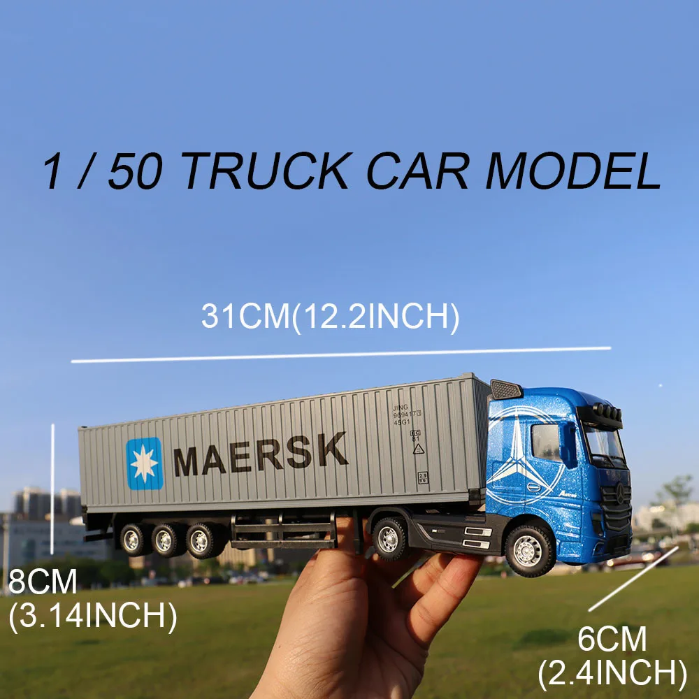 1/50 Diecast Alloy Truck Toy Car Model Removable Engineering Transport Container Lorry Vehicle With Light Pull Back Toy For Boys 2 1/50 Diecast Alloy Truck Toy Car Model Removable Engineering Transport Container Lorry Vehicle With Light Pull Back Toy For Boys 2