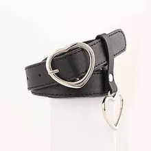 

Genuine Leather Ladies High Quality Alloy Love Pin Buckle Fashion Retro Belt Dress Jeans Decorative Ladies Cute Belts 2021 New
