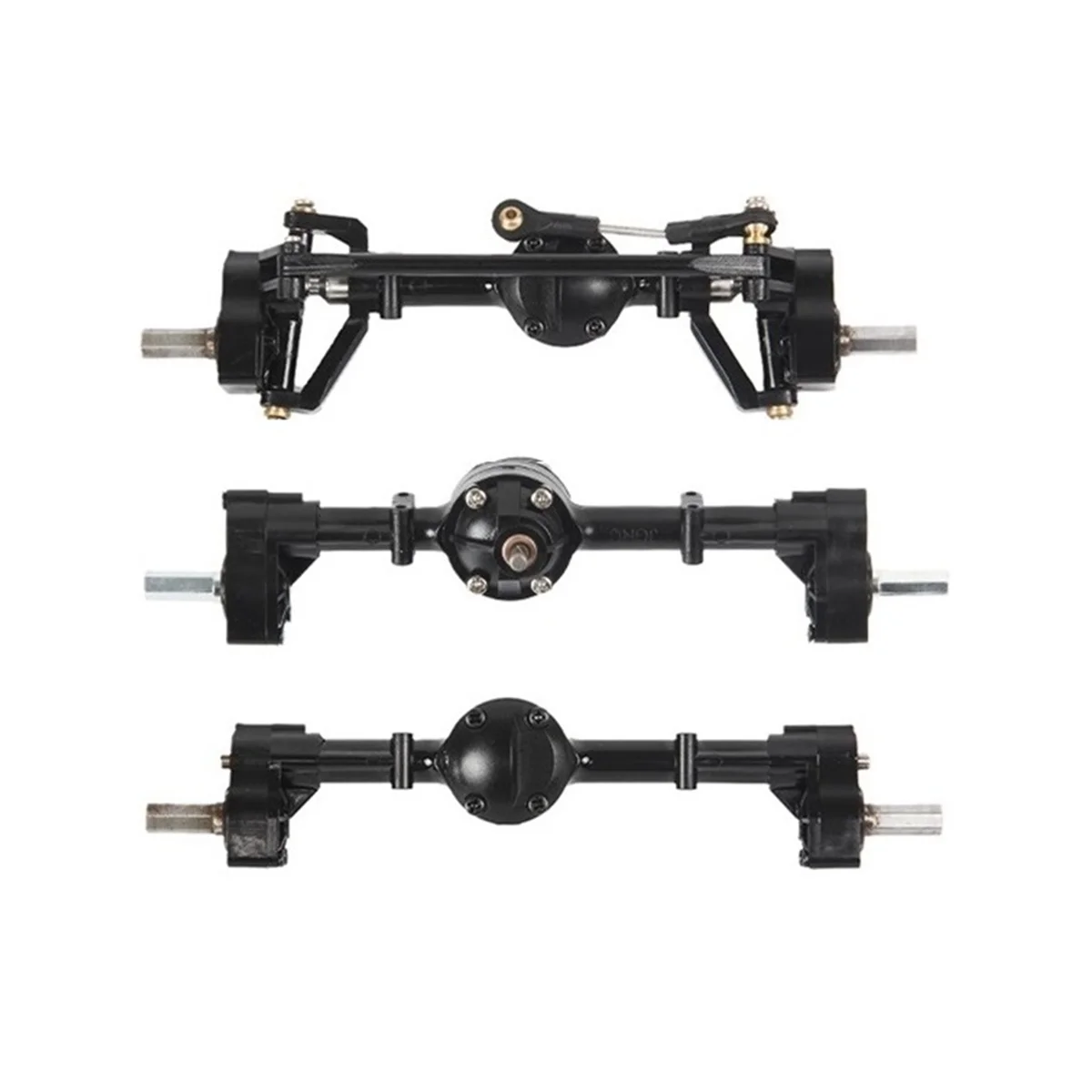 

3Pcs Front Middle Rear Portal Axle Set for B16 B36 6X6 6WD 1/16 RC Car Upgrade Parts Accessories