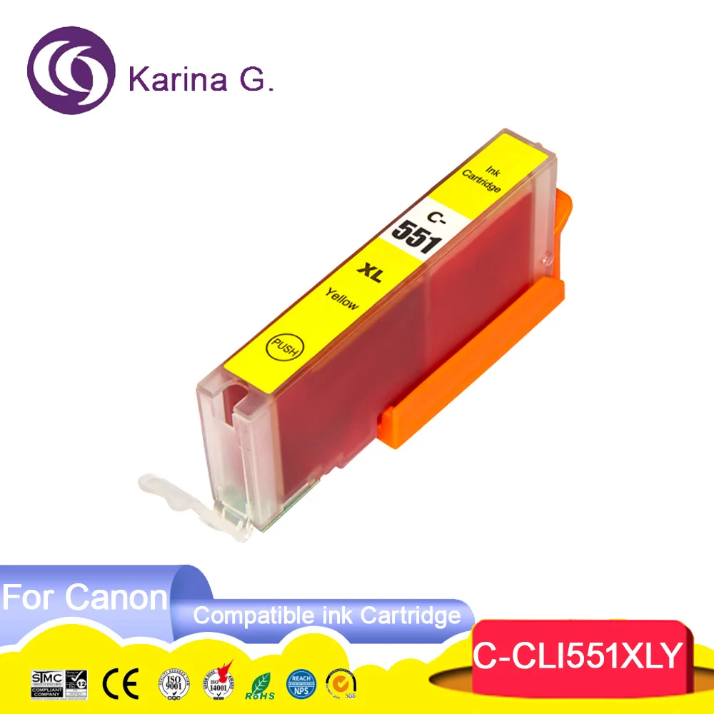 PGI550 PGI-550 CLI-551 CLI551 550 551 XL 550XL 551XL Compatible Color Inkjet Ink