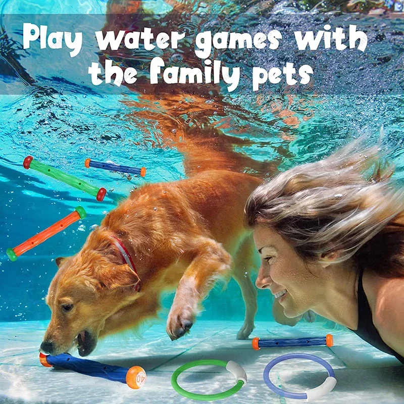 Pool Diving Toys Swimming Swim Including Sticks Torpedo Bandits Rings for Easy To Find Grab