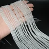 Natural White Moonlight Stone Faceted Round Beads 2mm,3mm,4mm，Fine Jewelry Making, DIY Bracelet And Necklace 6