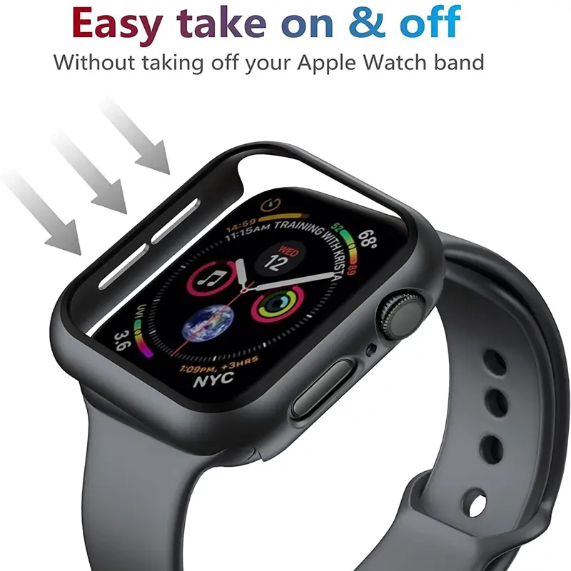 Glass+Cover For Apple Watch case 11 10 9 8 7 6 SE 5 Accessorie Screen Protector Apple iWatch serie 44mm 40mm 41mm 45mm 42mm 46mm - Image 4