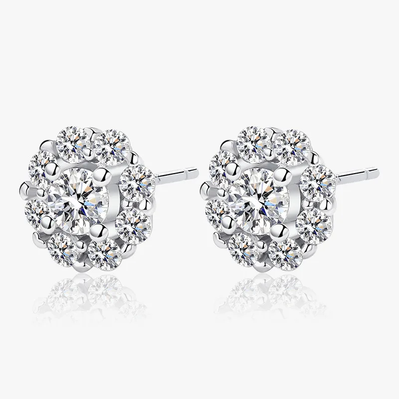 

Женские серьги из серебра 925 пробы, с муассанитом