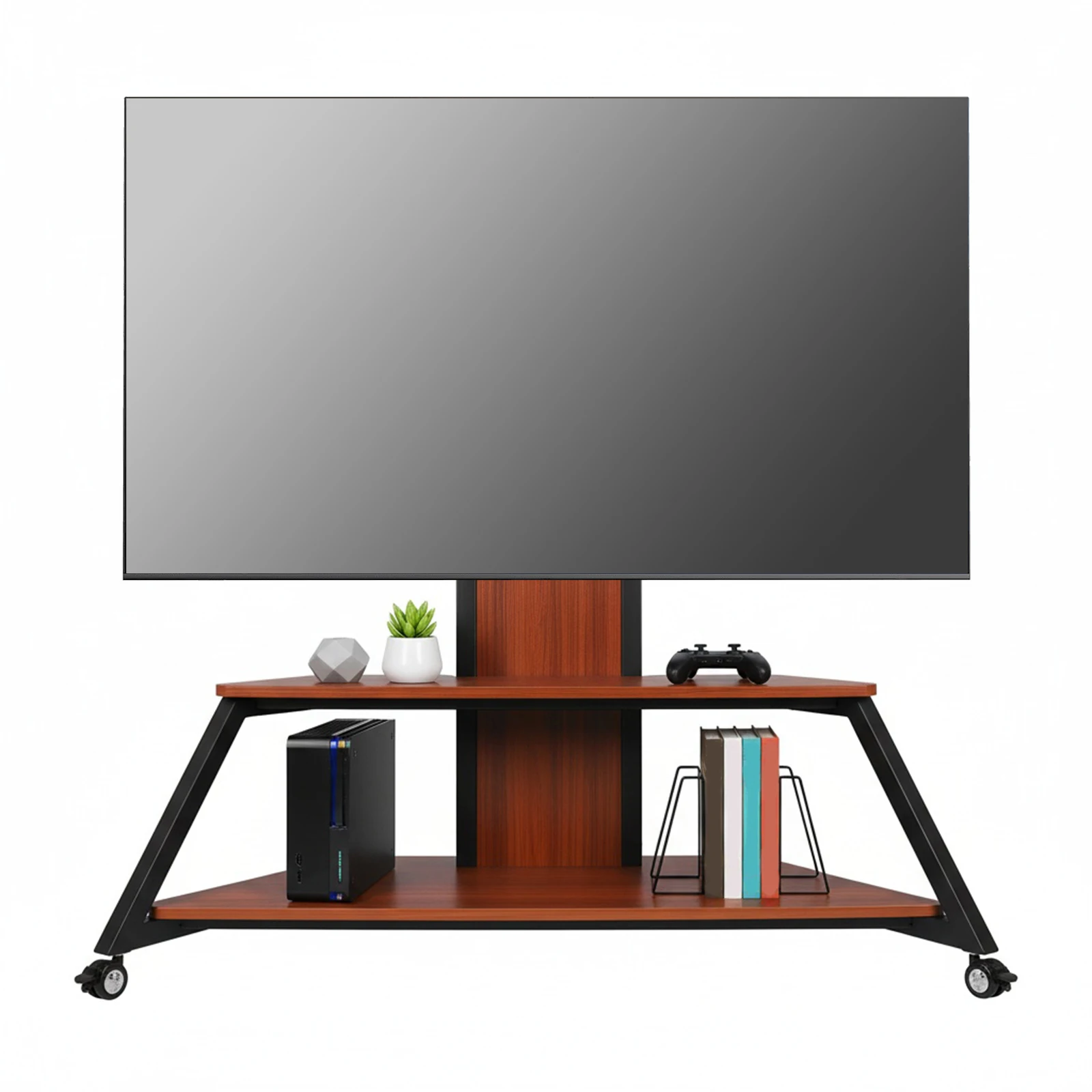 Adjustable Mobile TV Cart for Large Screens