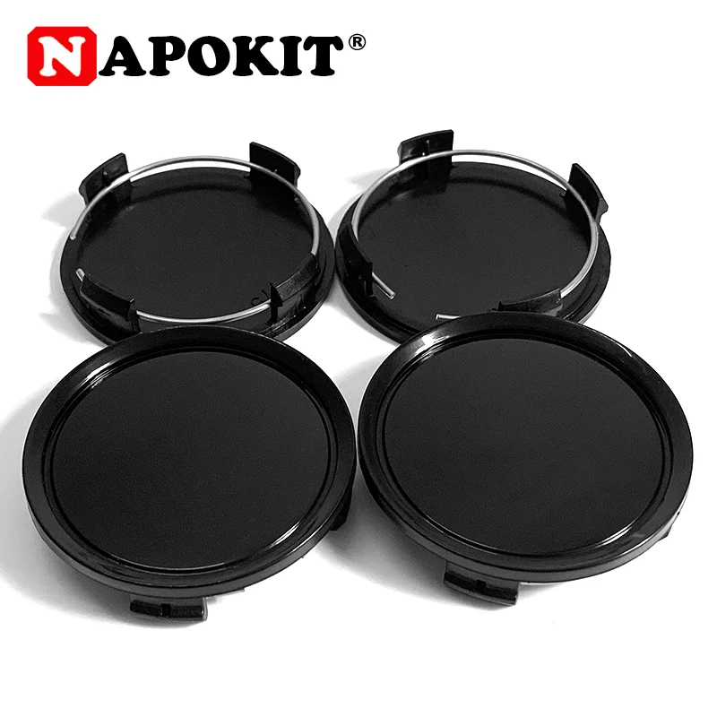 4 Stuks Naafdoppen Voor Audi Volkswagen Mercedes-Benz ABT,Velgdoppen Naafkappen Waterdichte Stofdichte Auto Velgdeksel Styling Accessoires,65MM-Black
