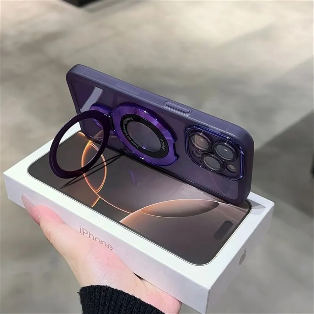Luxury Magnetic Stand Phone Case with Soft Cover and Bracket Design
