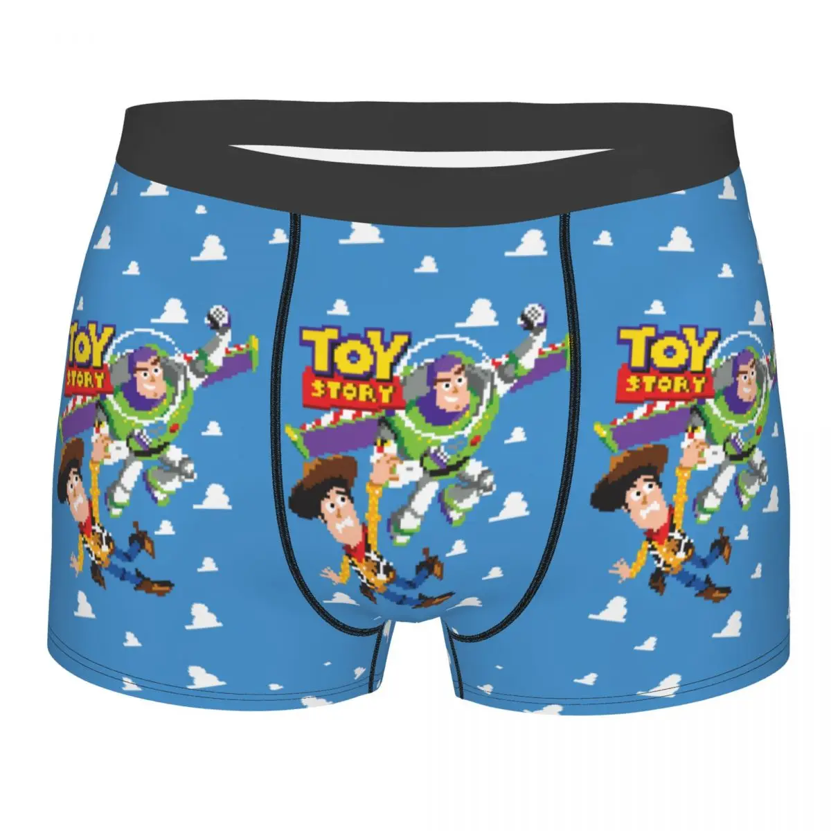 Toy Story Da Uomo 8Bit Woody And Buzz Boxer Shorts Mutandine Intimo A Vita Media Homme Funny Plus Size Mutande Lunghe