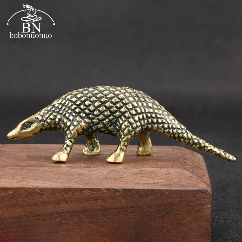Solid Brass Pangolin Figurines Miniatures Desk Ornaments Tea Pet Crafts Retro Small Animal Statue Children Toy Gifts Home Decor room decor statues
