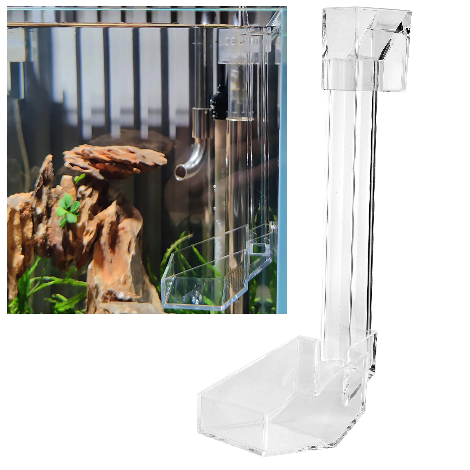 

Aquarium Shrimp Feeding Dish And Tube Set Acrylic Fish Feeder Tray Container Bowl Aquarium Feeder