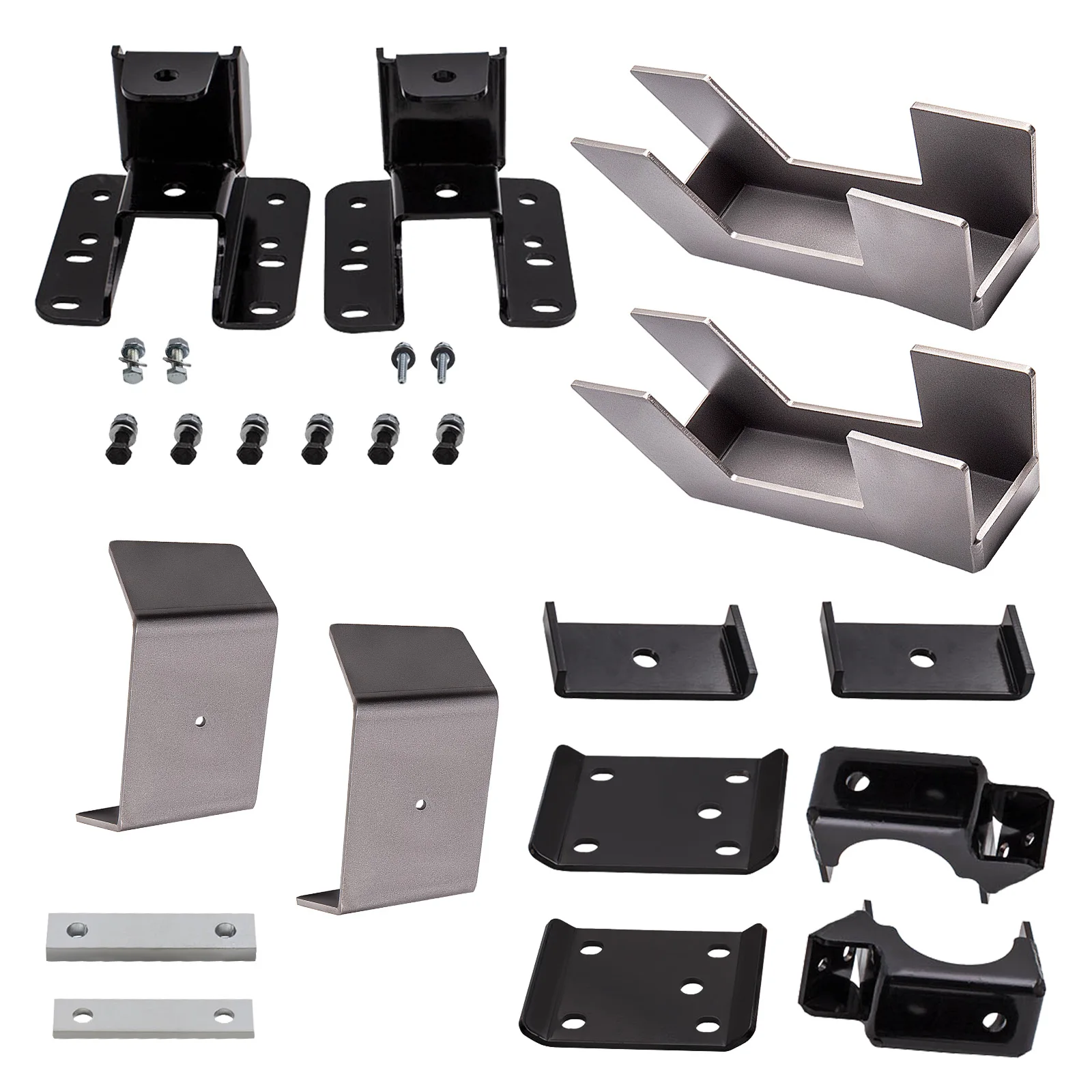 6 "Sotto Il Letto C-Notch + Kit Di Abbassamento Ribaltabile Dell'Asse Di Caduta Per Gmc Sierra 1500 2007-2018