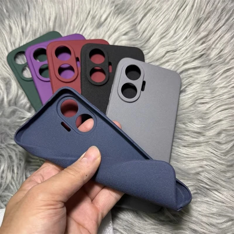 Ultra Thin Sandstone Matte Soft Silicone Case with Frosted Bumper Shell