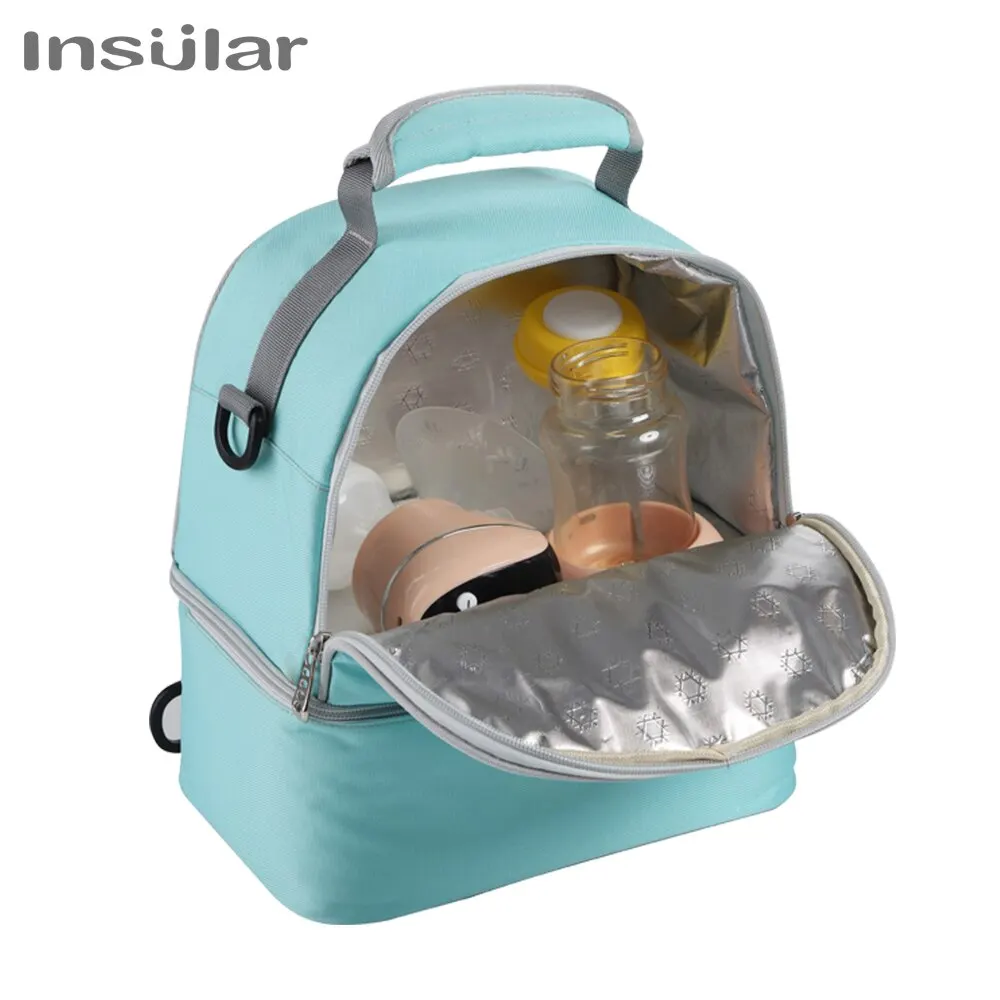 Mummy Diaper Backpack Baby Milk Food Storage Thermal Bags Warmer with Feeding Bottle Thermal Keeps Drinks Cool Travel Backpack 5