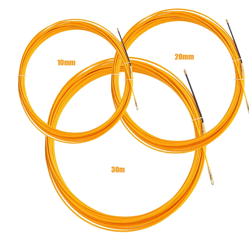 Fiberglass Cable Puller Wall Wire Conduit Fish Tape Cable guide Electrician Pushing Tape 3mm 5M/10M/20M/30M/50M cable puller