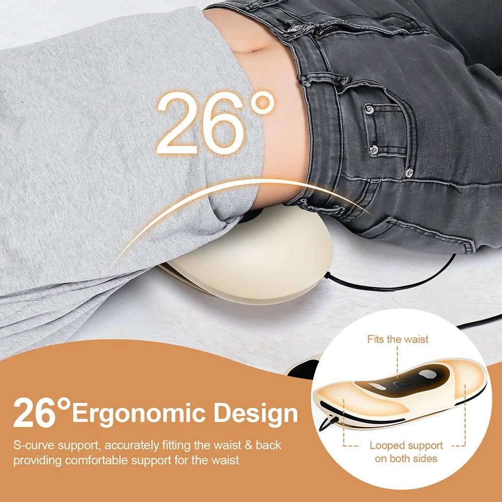 Electric Lumbar Traction Massager Vibration Waist Massager Airbag Waist Spine Support Back Massage Machine Waist masajeador