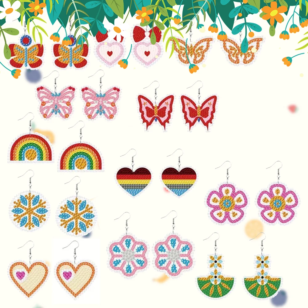 DIY Diamond Earring Making Kit with Acrylic and Glitter